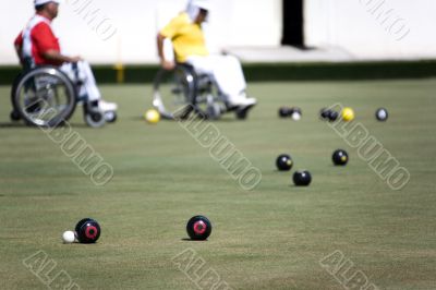 Wheel Chair Lawn Bowls for Disabled Persons