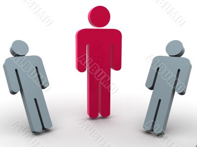 Silhouette of the person.