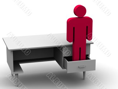 Silhouette of the person.