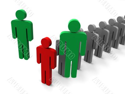 Silhouette of the person.