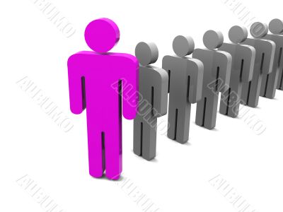 Silhouette of the person.