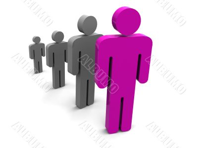 Silhouettes of people