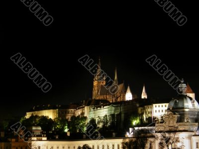 Night Prague. Old city.
