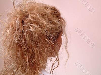 Blonde girl with perfect hair style