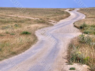 Steppe landscape. The western Crimea.