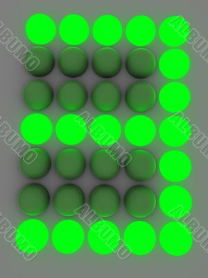 figure on the electronic display. Three