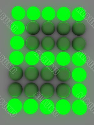 figure on the electronic display. Five