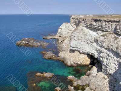 Beautiful sea coast. The western Crimea.