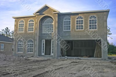 new two story home construction