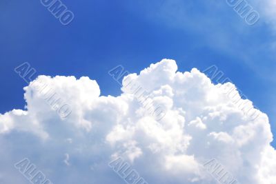 Powerful cloud on the blue sky