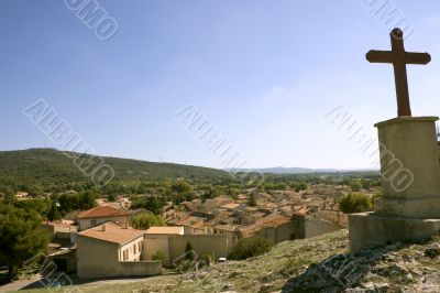 Village with cross