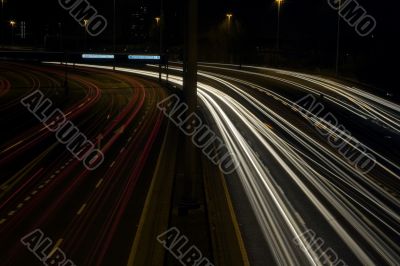 Traffic trails at night