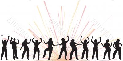 Dancing silhouettes