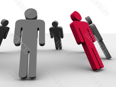 Silhouette of the person.