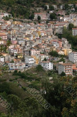 Pastel houses on hillside