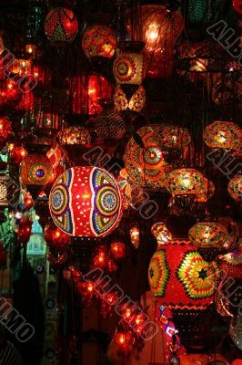 Glass lanterns,Covered bazaar
