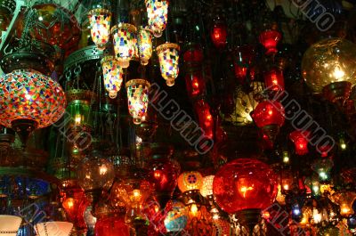 Glass lanterns,Covered bazaar