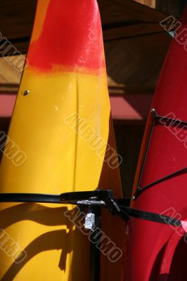 Kayaks ready for use