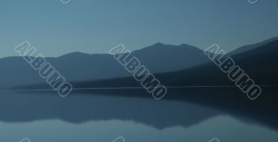 Sunset abstract,mountain  reflection