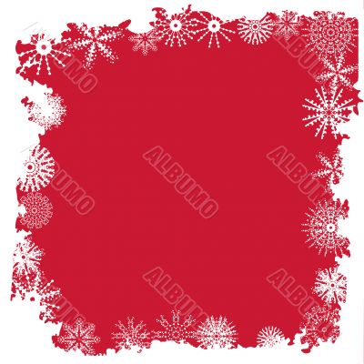 Winter snowflake border