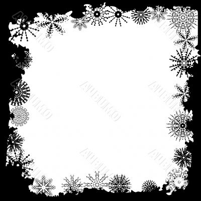 Winter snowflake border