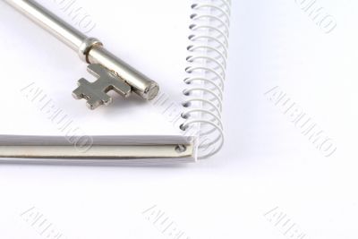 Key and notebook