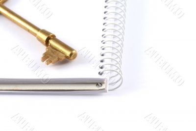 Key and notebook