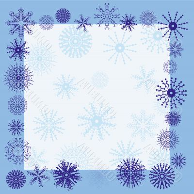 Winter snowflake border