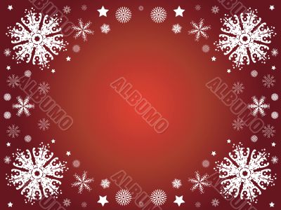 Winter snowflake border