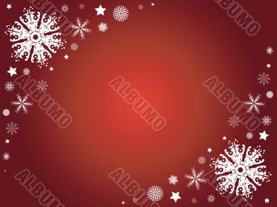 Winter snowflake border