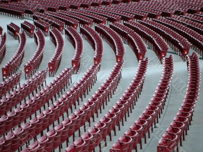 Empty stadium seats
