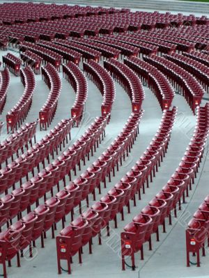 Empty stadium seats
