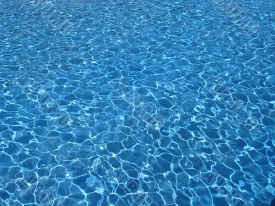 Clear blue water