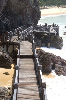 Walkway at Tropical Beach Walkway at Tropical Beach
