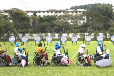 Wheel Chair Archery for Disabled Persons