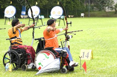 Wheel Chair Archery for Disabled Persons