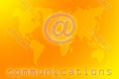 Communications world map