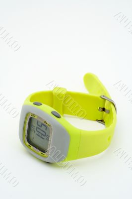 Green wrist watch
