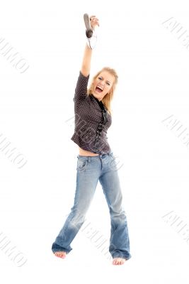 screaming blond with white shoe screaming blond with white shoe