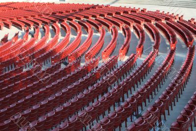 Empty stadium seats