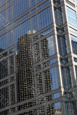 Reflective skyscraper