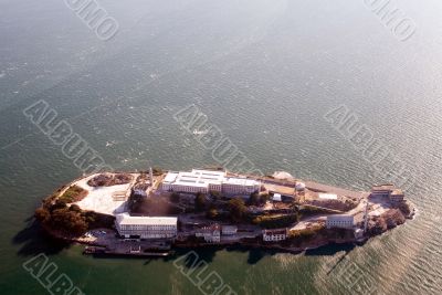 Aerial view of Alcatraz
