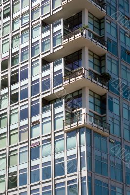 Reflective skyscraper