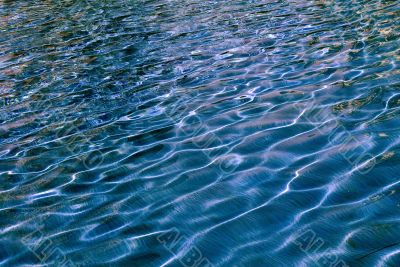 Clear blue water