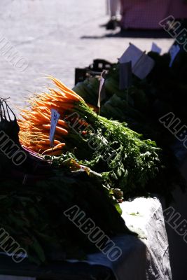 Carrots in street stall