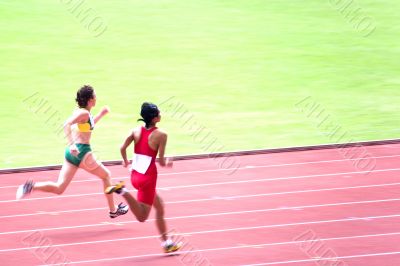 Women`s 100 Meters for Visually Impaired Persons
