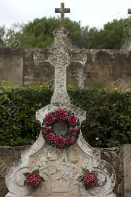 Ornate headstone