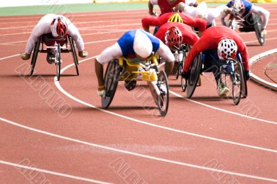 Wheel Chair Race for Disabled Persons