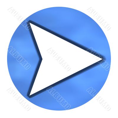 3D Azure Arrow Button