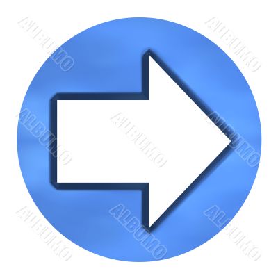 3D Azure Arrow Button
